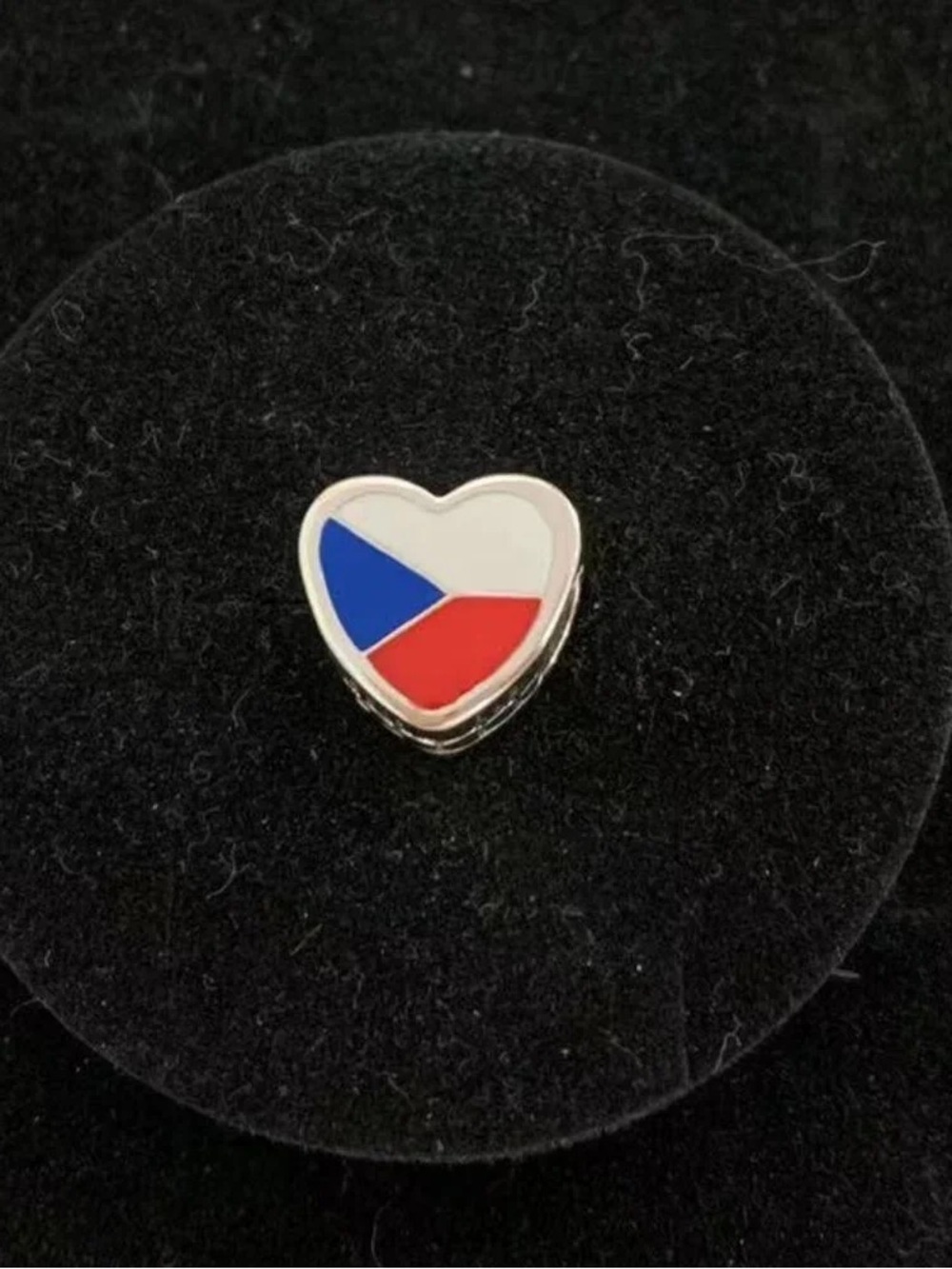 Pandora Heart Flag Enamel Charm in Red, White & Blue